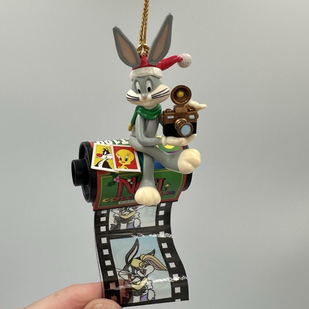 Vintage 1998 Looney Tunes Bugs Bunny Film Roll Camera Christmas‎ Ornament Matrix